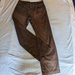 Prana Straight Leg Cords Brown Size 32x31